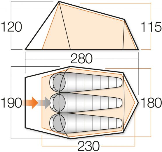 Vango Talas Tunnel Tent, River Blue, 300 [Amazon Exclusive] - Image 2