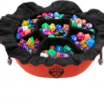 Immense Dice Bags with Pockets - Burnt Orange - Capacity 150+ Dice - Great for Dice Hoarders - by CardKingPro [Patented Design]
