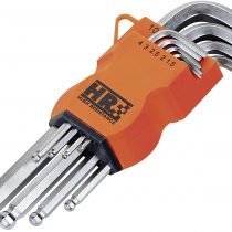 Alyco 170610 Set of 9 Large Allen Keys, High-Resistance, Steel Chrome-Plated, with Plastic Support