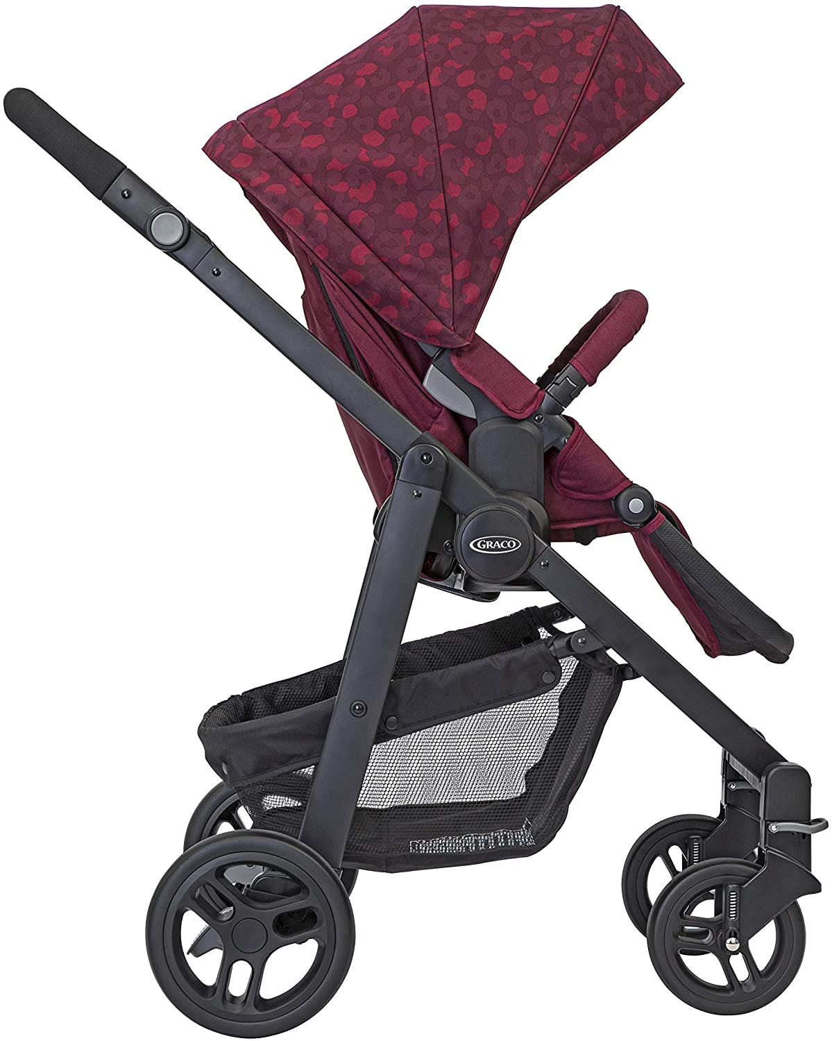 Red Leopard Graco Evo Pushchair inc Apron and Raincover