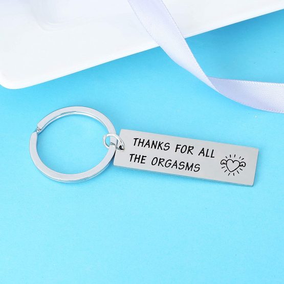 Boyfriend Gift Keyring Valentines Gift for Women Men Husband Gifts Girlfriend Gifts Anniversary Funny Couples Gifts Thanks for All The Orgasms (Thanks for All The Orgasms) - Image 2