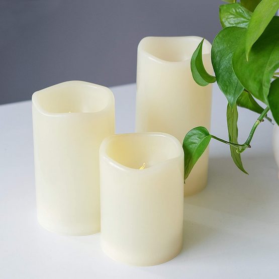 Eldnacele Outdoor LED Candles with Remote Timer, Flameless Flickering 3 Pack Battery Candles Waterpoof Heat Resistant Candles for Outdoor Indoor Garden Patio Home Decoration - Image 4