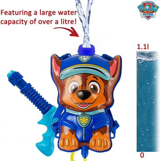 PAW PATROL Outdoor Toys For Children, Garden Toys For Toddler With Chase, Water Blaster Backpack, Portable Water Gun With Adjustable Straps, Fun Kids Outdoor Games From Age 3+ - Image 4