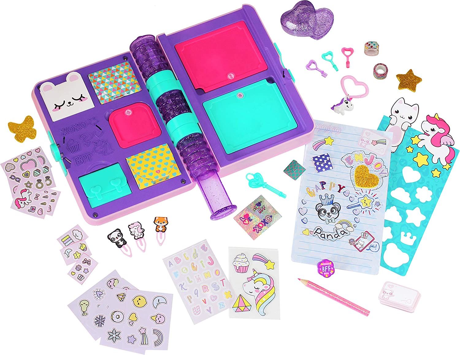 FUNLOCKETS Secret Diary with over 30 surprises and accessories, Pink - Image 4