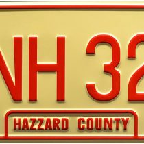 Celebrity Machines Dukes of Hazzard | CNH 320 | Metal Stamped License Plate