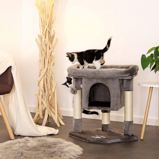 dibea KB00331 Cat Scratching Post Height 60 cm Dark Grey - Image 3