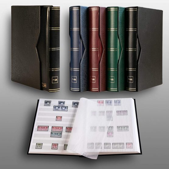 Prophila stockbook 60 white sides padded with slipcase black