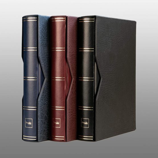 Prophila stockbook 60 white divided sides padded with slipcase black - Image 3