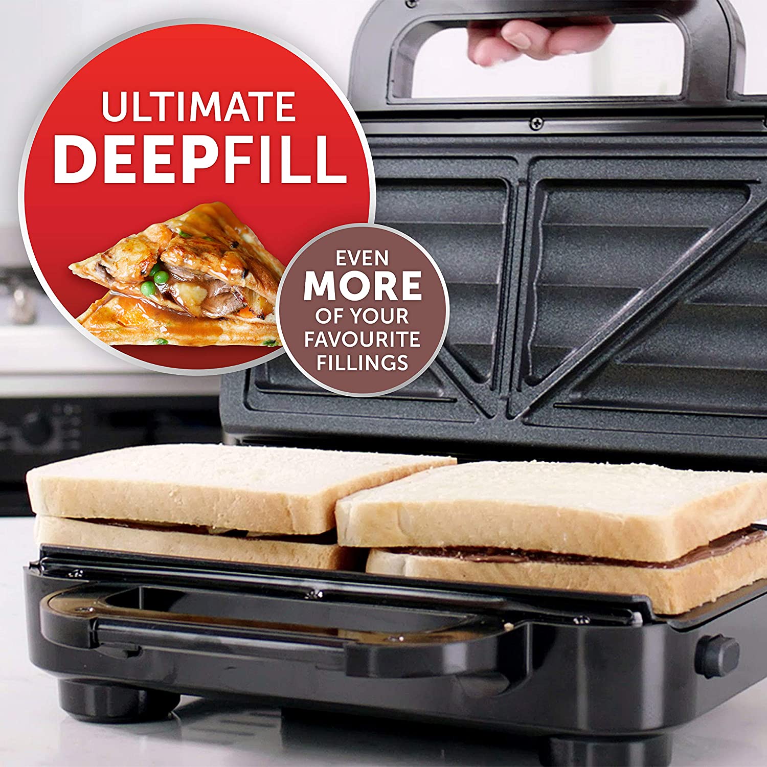 Breville Ultimate Deep Fill Toastie Maker 2 Slice Sandwich Toaster