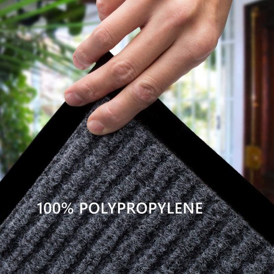 Nisorpa Carpet Runner 90x300cm Dirt Stopper Rubber Backed Door Mat Long Hallway Hall Rug Non-Slip Kitchen Flooring Mat for Home Office Kitchen Indoor and Outdoor Use Anthracite - Image 4