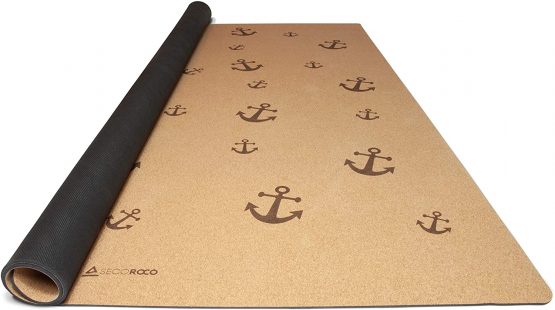 Play mat for children made of cork and rubber, anchor, 140 x 110 cm, non-slip and non-toxic, anti-allergenic crawling mat for toddlers and babies, made of natural materials, includes carry bag.
