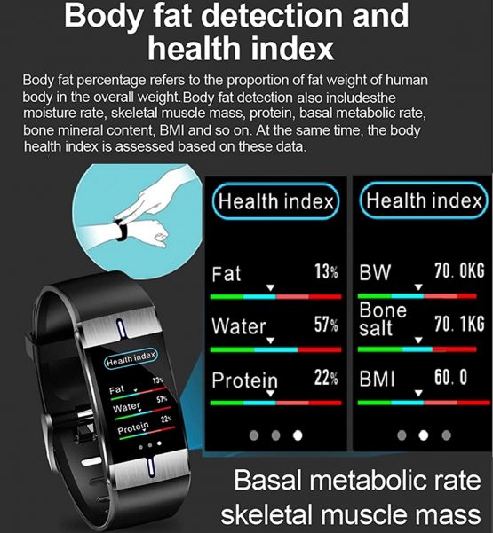 N3 ZELEK Smart Watch Blood Pressure Monitor Fitness Tracker BMI BODY FAT Rate VER 2021 STRONG BATTERY Waterproof IP68 50m Heart Rate Monitor Activity Tracker for Women Sleep Monitor Women Unisex Watch - Image 2