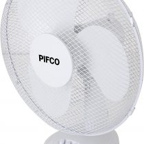 Pifco P52006 Desk Fan with 3 Speed Settings, Adjustable Tilt with Oscillation Function, Integrated Handle and Non Slip Feet, 35 W Motor, 12 Inch, White