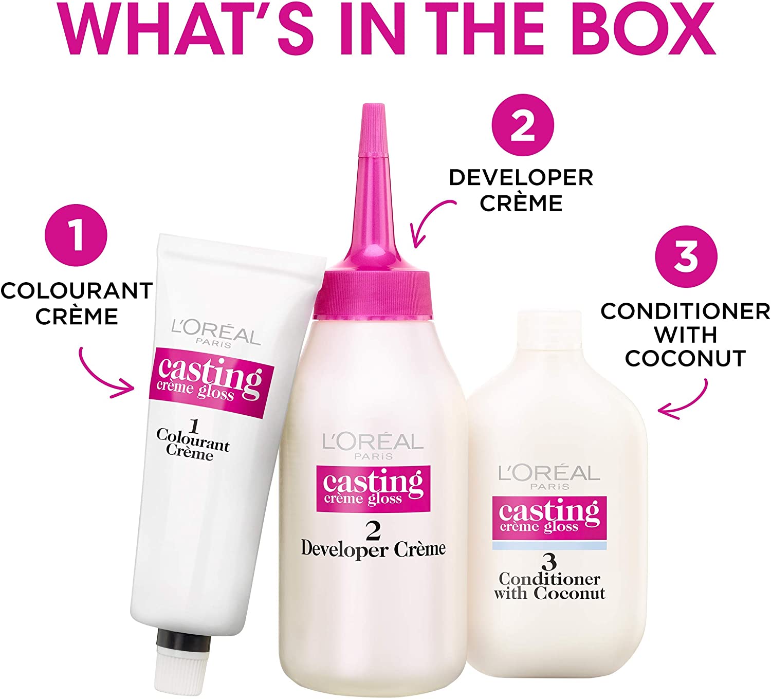 L'Oréal Paris Casting Crème Gloss Semi-Permanent Hair Dye, Ammonia-Free Formula & Honey-Infused Conditioner, Glossy Finish, Colour for Up to 28 Shampoos, Pack of 3, Colour: 300 Darkest Brown - Image 3