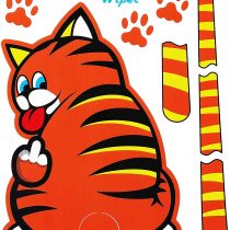 Funny Wipers Rear Window for Car Stickers, Brown Cat