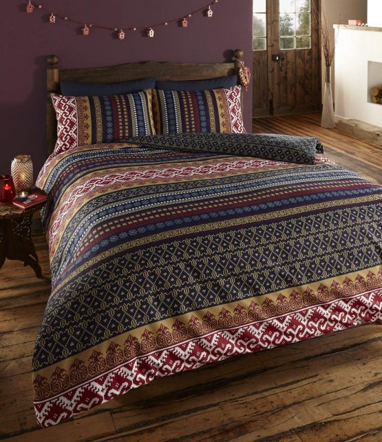 DE Cama Ethnic Indian Print Duvet Cover with 2 Pillow Cases, King