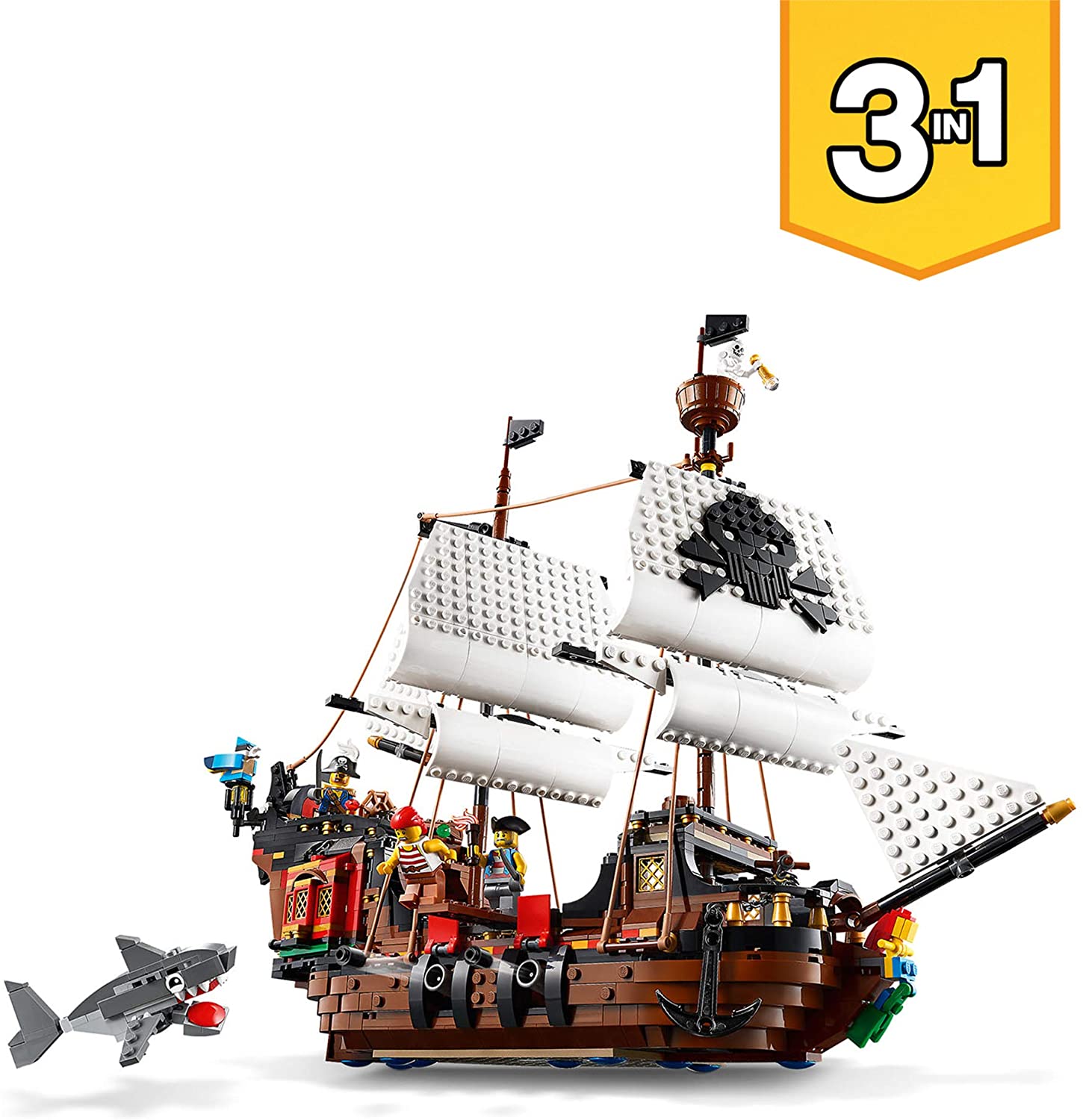 LEGO 31109 Creator 3in1 Pirate Ship Toy with Inn & Skull Island - Image 2