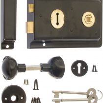 ERA Rim 6 x 4-inch Sashlock with Handles - Black