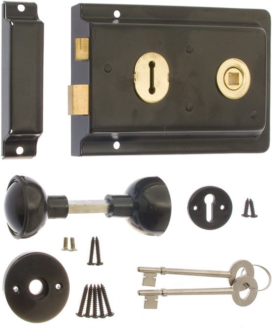 ERA Rim 6 x 4-inch Sashlock with Handles - Black