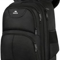 Wheeled Laptop Backpack 15.6 inch,MATEIN Rolling Laptop Rucksack, Water Resistant Wheeled Overnight Rucksack Business Travel Trolley Bag for Men Women, Black