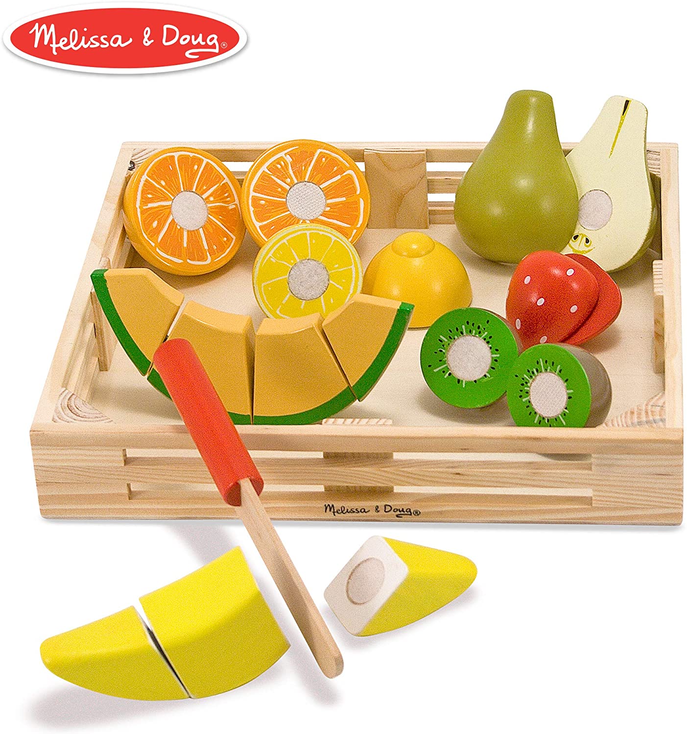 Melissa & Doug Wooden Cutting Fruit, Multicolor, Small