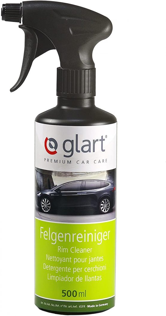 Glart 44WH Microfiber Glove for Car Wash, White + Glart 45FR Car Alloy Wheel Rim Cleaner 500ml Dirt Remover with Color Indicator against Brake Dust - Image 3