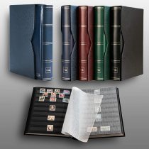 Prophila stockbook 60 black sides padded with slipcase blue