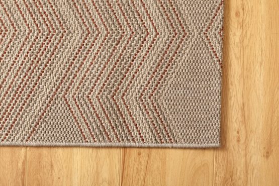 Aspect 120 x 170 cm Polypropylene Bukhara Chevron Indoor/Outdoor Rug, Grey - Image 2