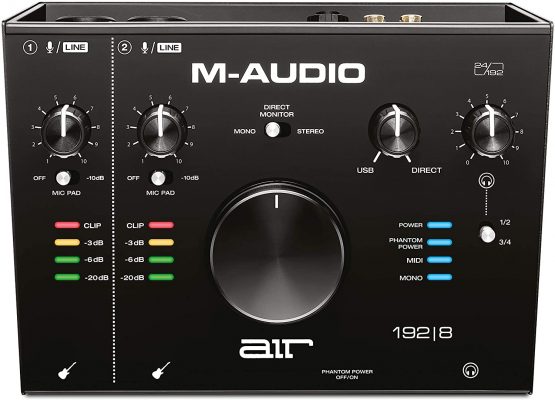 M-Audio AIR 192|8 - 2-In/4-Out USB Audio / MIDI Interface with Recording Software from Pro-Tools & Ableton Live, Plus Studio-Grade FX & Virtual Instruments