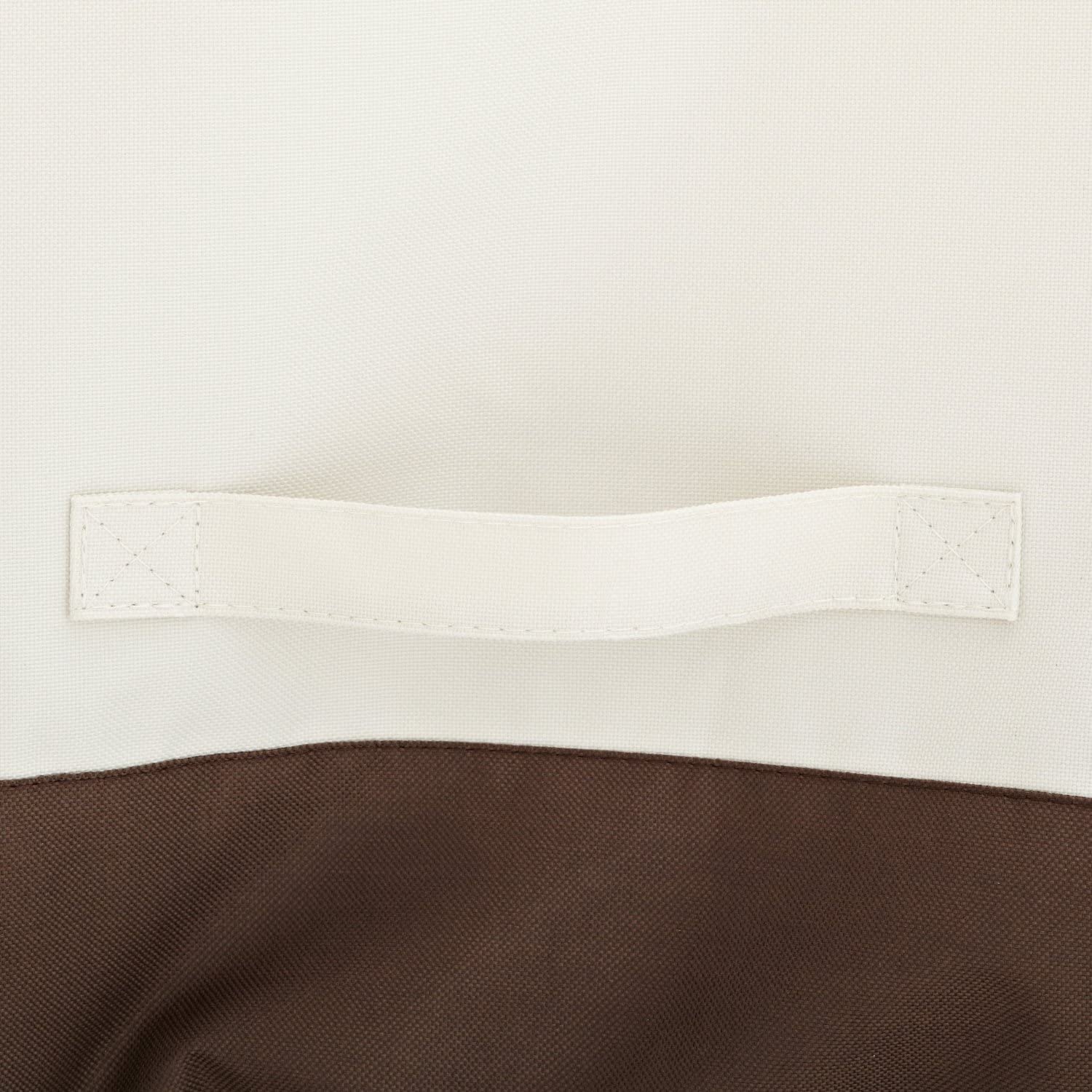 Amazon Basics Grill Cover, Medium, Ivory/Brown - Image 3