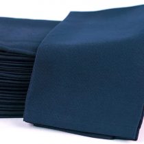AMOUR INFINI Cotton Napkins | 12 Pack | 45 x 45 cm | 100% Ring Spun Premium Cotton |Dinner Napkins | Highly Absorbent Cloth Napkins | Navy Blue