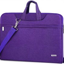 Voova Laptop Bag 14-15.6 Inch, Waterproof Laptop Case Sleeve with Shoulder Strap, Computer Cover Compatible w/MacBook Pro 16, Dell XPS 15, Acer Asus Hp Chormebook for women ladies& Girls boys-Purple