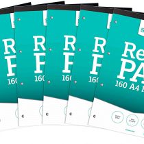 Silvine 160 Page A4 Refill Pad, Head Bound and Punched 4 Holes. Ruled with 5mm Grey Dot Grid. Ref A4RPD [Pack of 6]