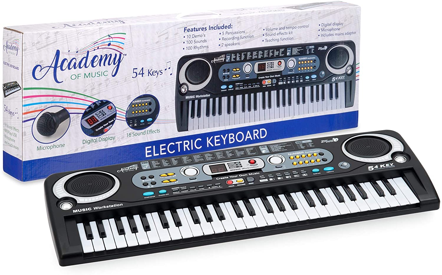 Academy of Music, Black, 54 Key Keyboard