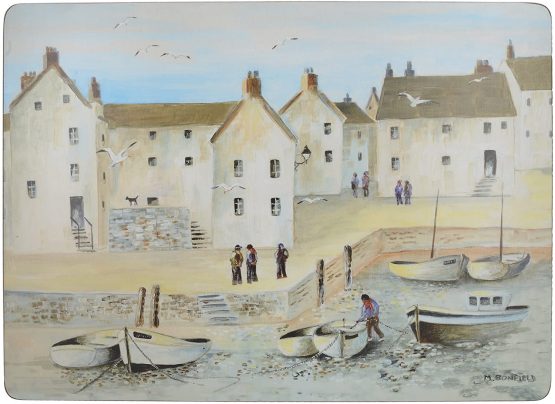Creative Tops 5169622 "Cornish Harbour" 4-Piece Set of Cork Backed Placemats by, 40 x 29 cm (16" x 11")