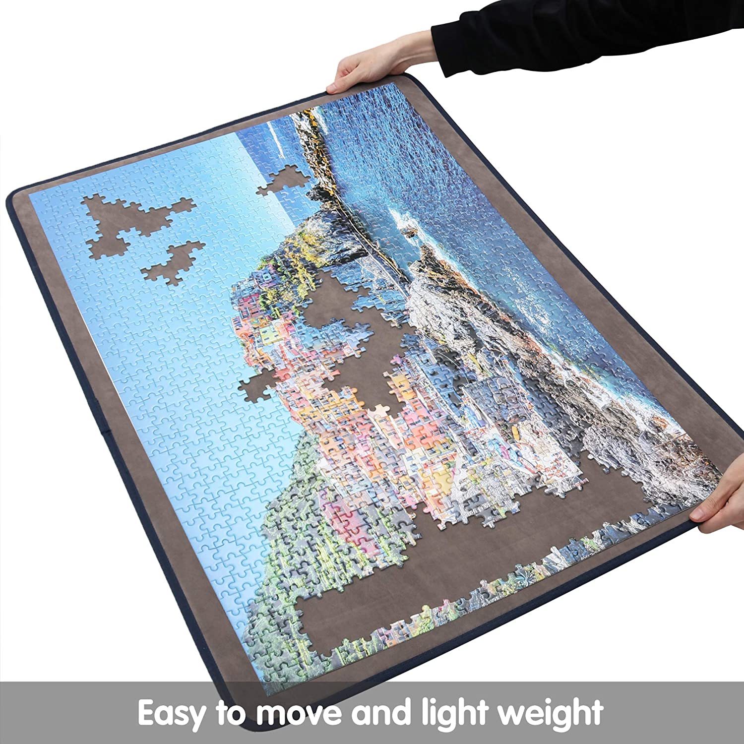 Becko Jigsaw Puzzle Board Portable Puzzle Mat for Puzzle Storage Puzzle