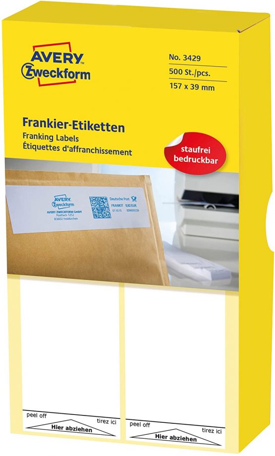 Avery Zweckform 3429 Franking Labels for Neopost