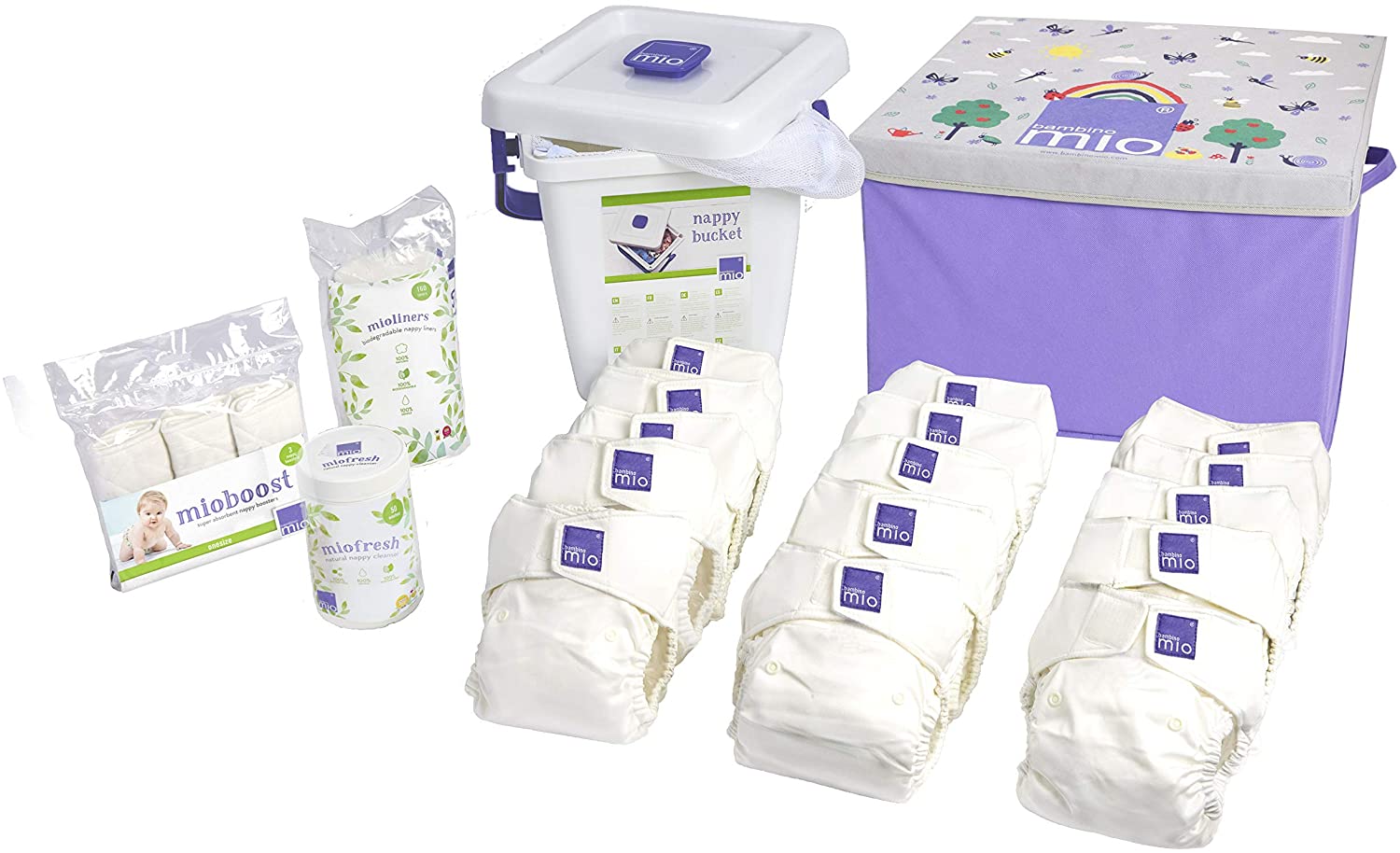 Bambino Mio, miosolo premium birth to potty pack, white