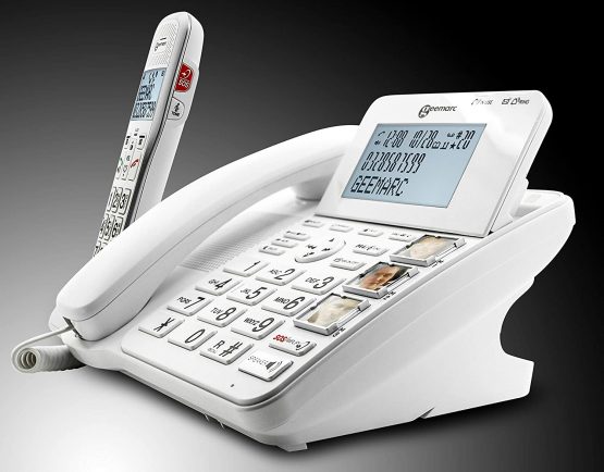 Geemarc AMPLIDECT COMBI 595- Amplified Corded and Cordless Telephone with Large Photo Buttons and SOS buttons for Hard of Hearing- UK Version - Image 4