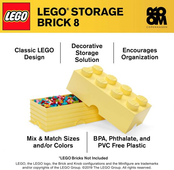 Room Copenhagen Storage Brick "Lego" 8 Knobs, Cool Yellow - Image 4