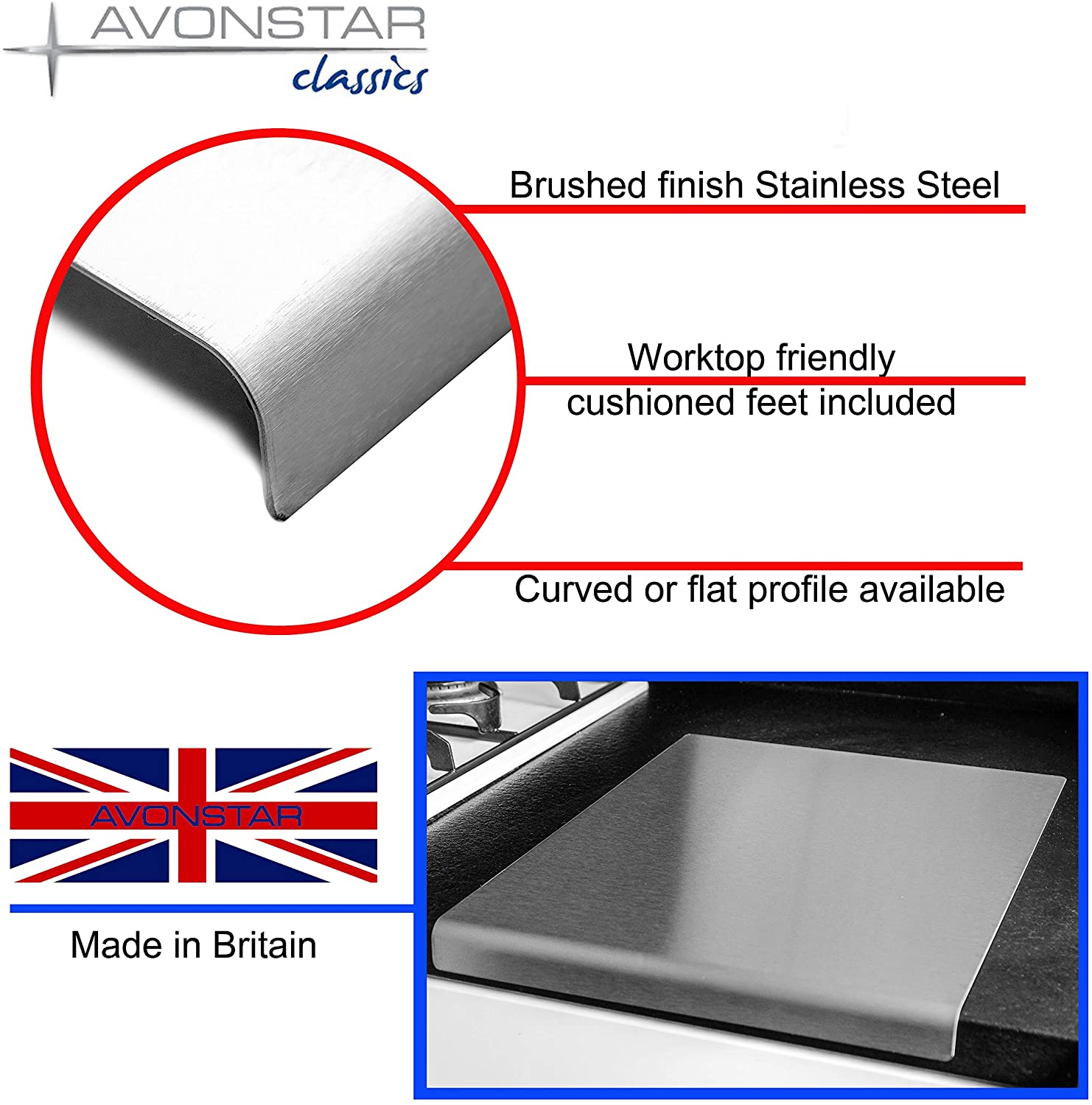 Stainless Steel Worktop Saver (300 x 400 Round Fold), Silver, 40L x 30W cm - Image 4