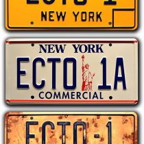 Celebrity Machines Ghostbusters Afterlife | ECTO | Metal Stamped License Plate 3 Pack