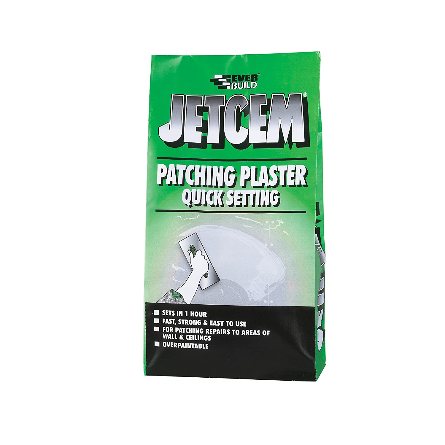 Everbuild Jetcem Plaster Rapid Repair, 6 kg, Off White