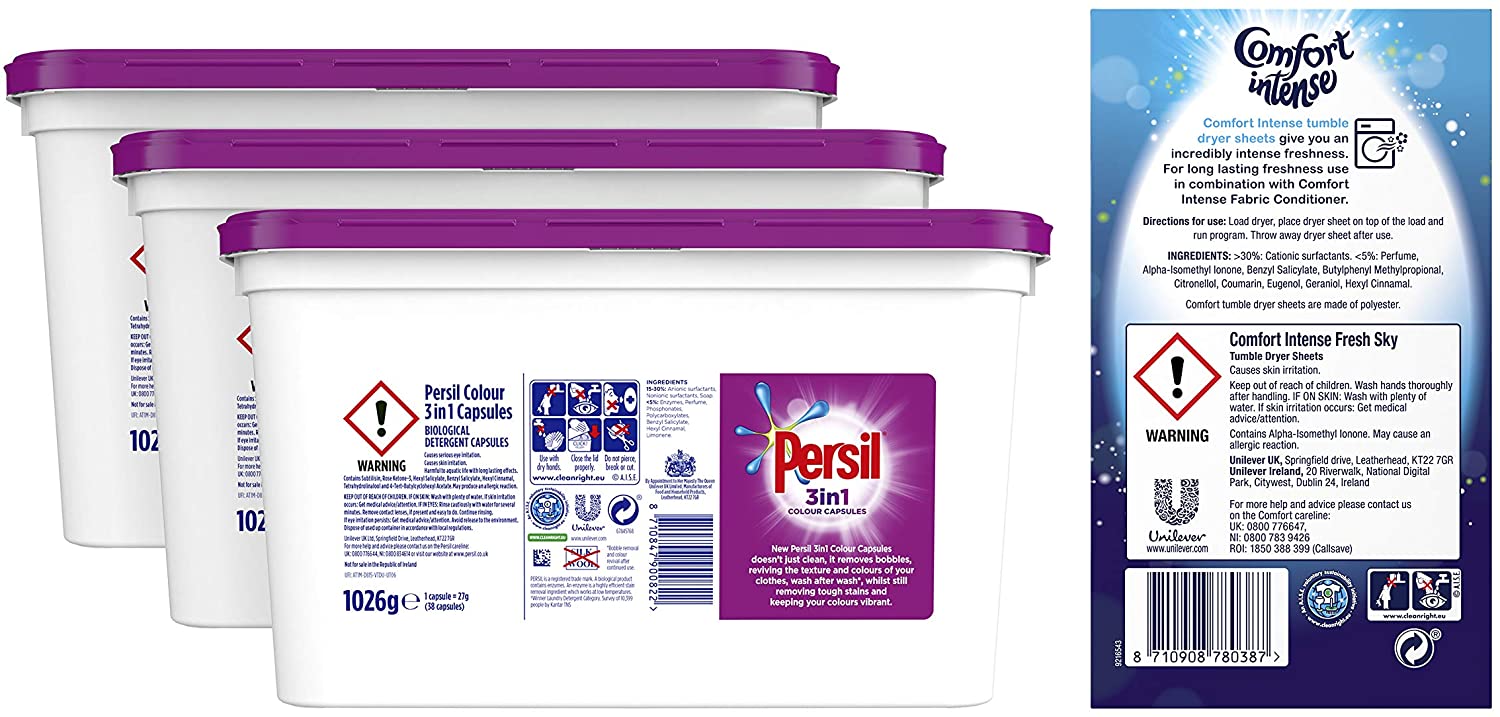 Persil Colour Washing Detergent Laundry Capsules Total 6 month supply