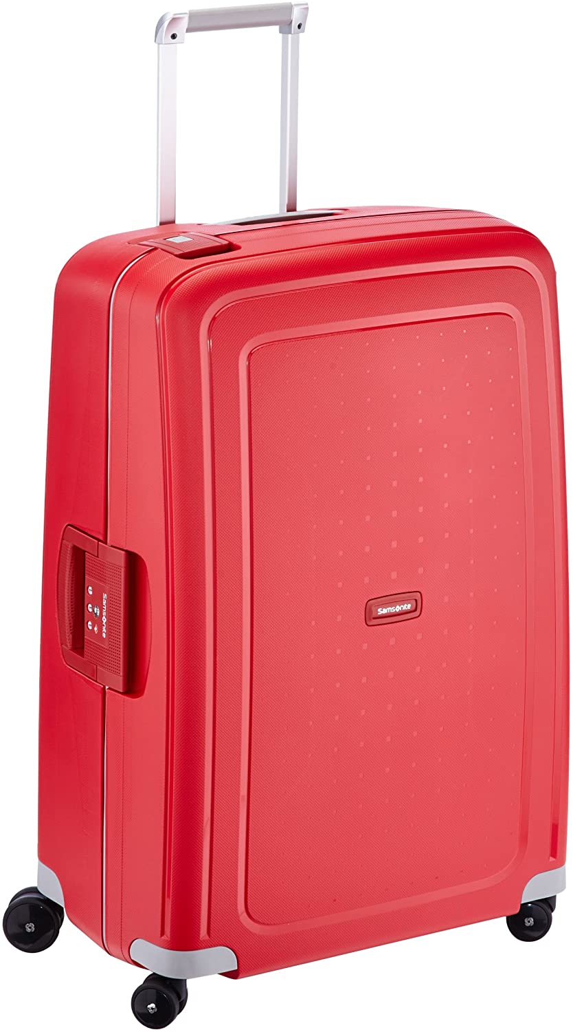 Samsonite S'Cure - Spinner L Suitcase, L 75 cm, 102 L, Red (Crimson Red), L (75cm-102L)