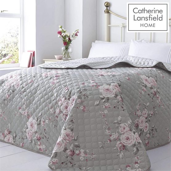Catherine Lansfield Canterbury Easy Care King Duvet Set Grey - Image 3