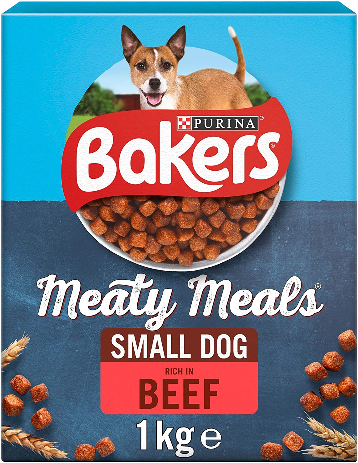 Bakers Meaty Meals Adult Small Dry Dog Food Beef 1kg (Pack of 4), 1 kg (Pack of 4)
