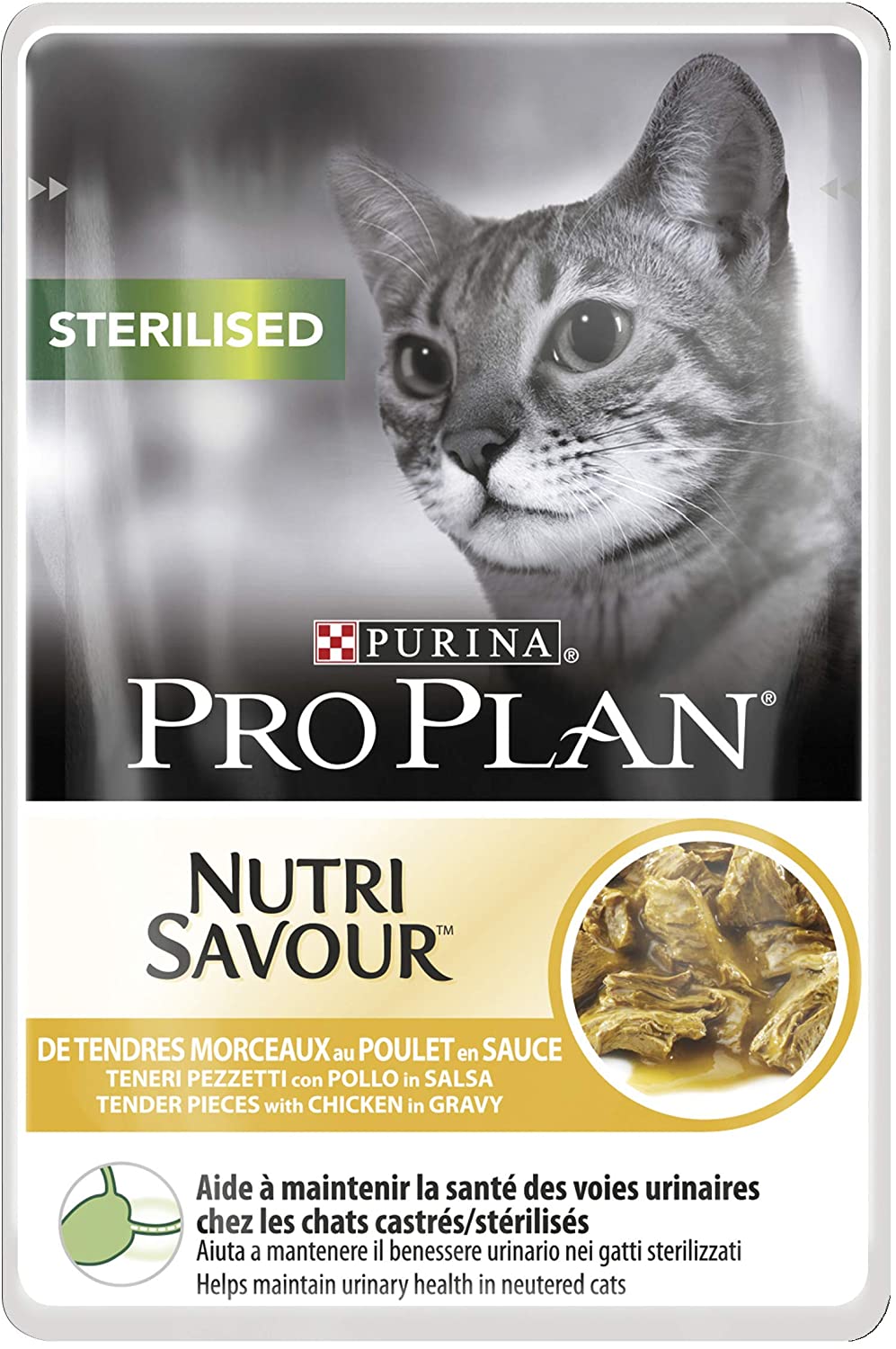 PRO PLAN Sterilised Chicken in Gravy Wet Cat Food 10x85g (Pack of 4), red, 850 g (Pack of 4) - Image 3