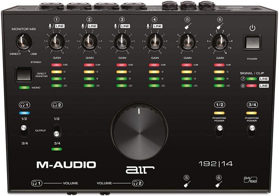 M-Audio AIR 192|14 - 8-In/4-Out USB Audio / MIDI Interface with Recording Software from Pro-Tools and Ableton Live, Plus Studio-Grade FX and Virtual Instruments
