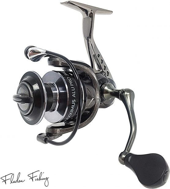 FLADEN Fishing - MAXXIMUS ALU PRO 530/540 Reel Front Drag 5 plus 1 Ball Bearing Aluminium Fixed Spool Gear Ratio 5.1:1 and Spare Spool - For Freshwater & Light Sea